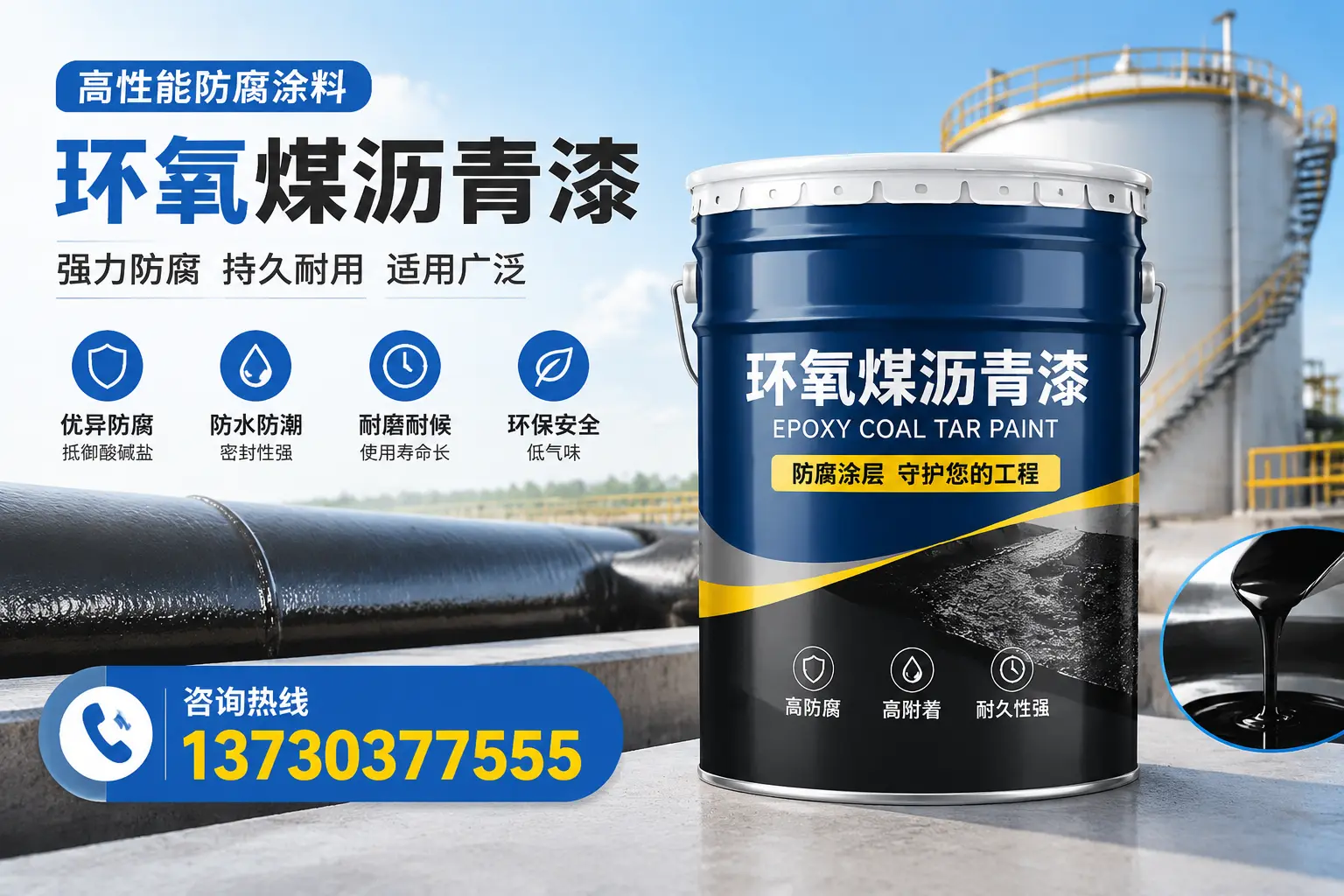 环氧煤沥青漆的耐久性分析，适合开平的使用场景